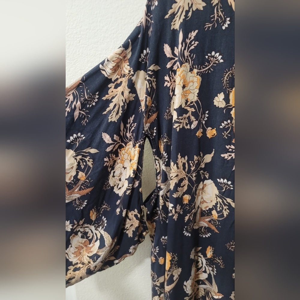 Spell & The Gypsy x Free People Jane Maxi Robe Kimono OS Bird Print Floral - Picture 6 of 12